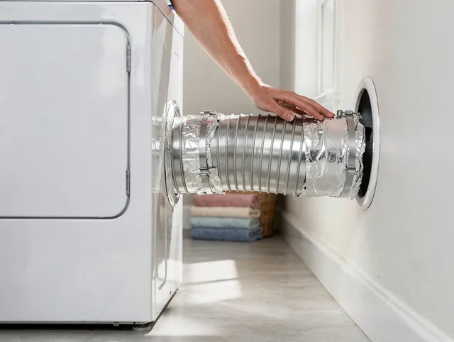 Professional dryer vent hose installation by Coral Springs Dryer Vent Cleaning in Coral Springs
